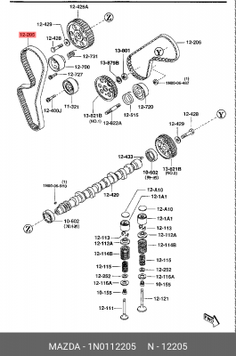 Деталь 1N0112205 MAZDA