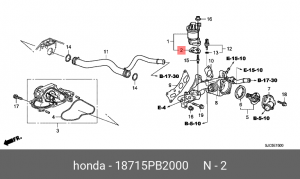 Прокладка, выпускной трубопровод 18715PB2000 HONDA