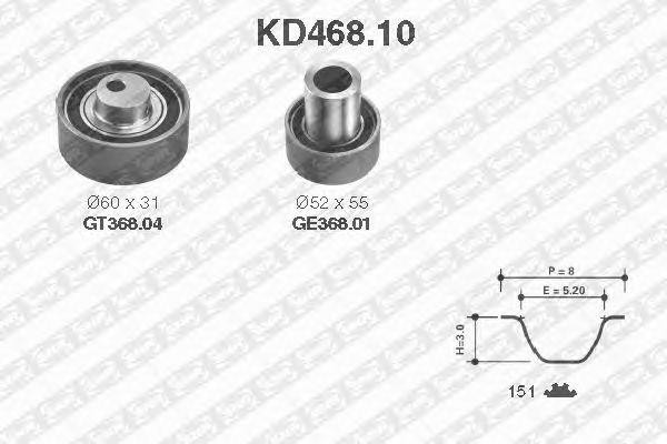 Комплект ремня ГРМ KD46810 NTN SNR