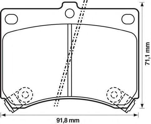 Комплект тормозных колодок, диско 572146B BENDIX JURID