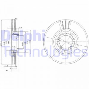 Тормозной диск BG2663 DELPHI