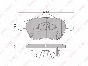 Колодки тормозные дисковые BD-7545 LYNXAUTO