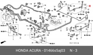 Тормозной шланг 01466S5AJ03 HONDA