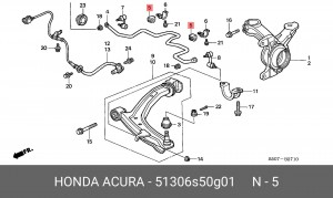 Втулка стабилизатора 51306S50G01 HONDA