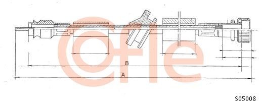 Трос спидометра S05008 COFLE