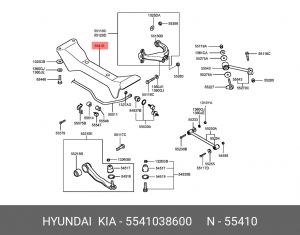 Подрамник передней подвески 5541038600 HYUNDAI KIA