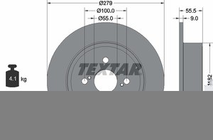 Тормозной диск 92126300 TEXTAR