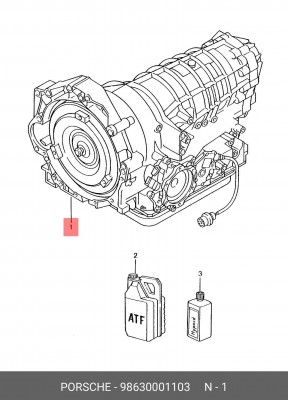 Автоматическая коробка передач 98630001103 PORSCHE