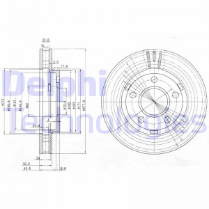 Тормозной диск BG3144 DELPHI
