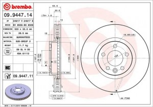 Тормозной диск 09.9447.14 BREMBO