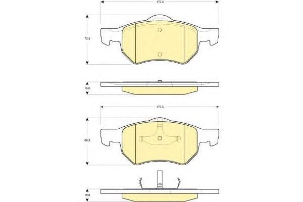 Комплект тормозных колодок, диско 6141282 GIRLING