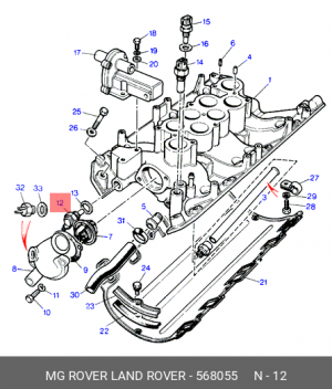 Датчик, температура охлаждающей жидкости 568055 LAND ROVER