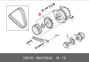 Генератор 98419034 IVECO