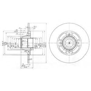 Тормозной диск BG2638 DELPHI
