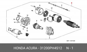 Стартер 31200PH4S12 HONDA