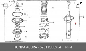 Амортизатор 52611SB0954 HONDA