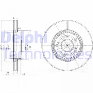 Тормозной диск BG3720 DELPHI