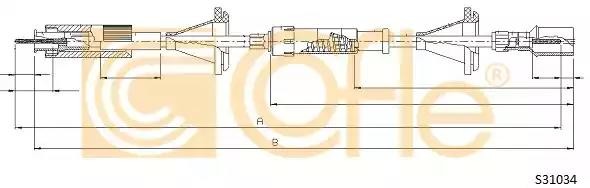 Трос спидометра S31034 COFLE