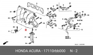 Коллектор впускной 17110RBB000 HONDA