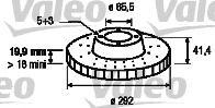 Тормозной диск 186882 VALEO PHC
