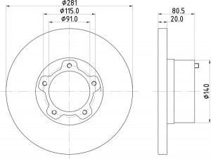 Тормозной диск MDC750 MINTEX