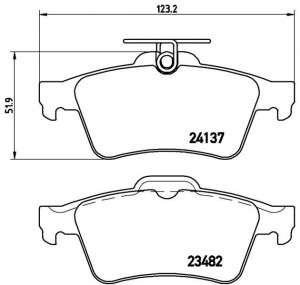 Комплект тормозных колодок, диско P59042 BREMBO