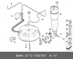 Амортизатор пневматической подвески 37 12 1 092 907 BMW