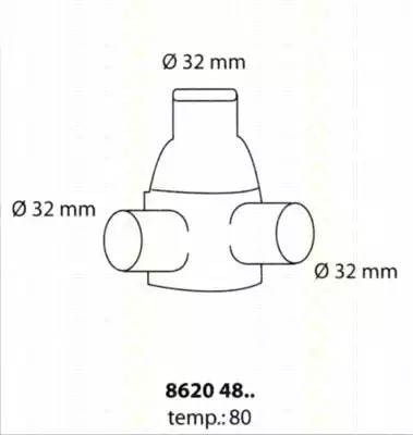 Термостат, охлаждающая жидкость 86204880 TRISCAN