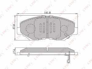 Колодки тормозные дисковые BD-3404 LYNXAUTO