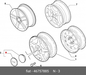 Шина 46757885 ALFA FIAT LANCIA