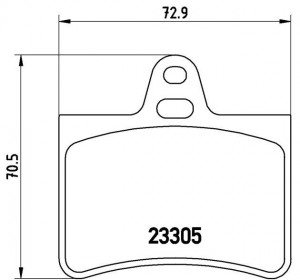 Комплект тормозных колодок, диско P61073 BREMBO
