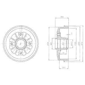 Тормозной барабан BF270 DELPHI