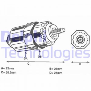 Стопорный механизм, система впрыска 9108073A DELPHI