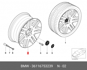 Диск колеса 36 11 6 753 239 BMW