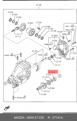 Подшипник ступицы колеса 060427220 MAZDA
