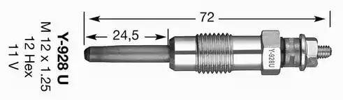 Свеча накаливания 4389 NGK NTK