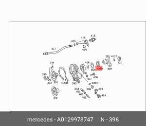 Сальник A0129978747 MERCEDES BENZ