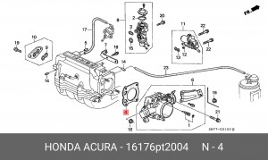 Прокладка, выпускной трубопровод 16176PT2004 HONDA