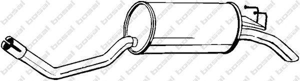 Глушитель выхлопных газов конечный 148-123 BOSAL