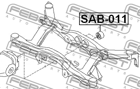Сайлентблок задней балки SAB-011 FEBEST