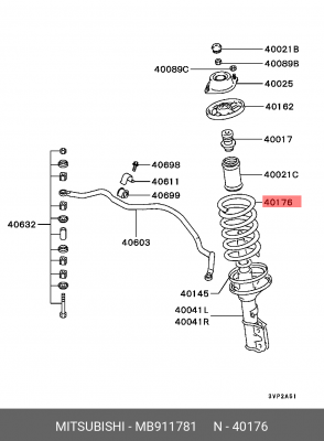 Пружина подвески MB911781 MITSUBISHI