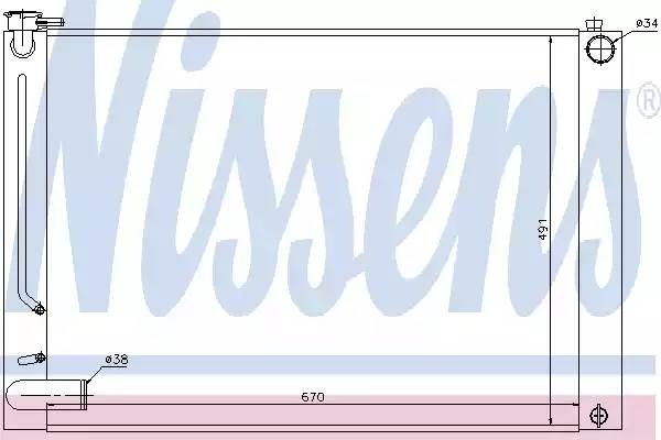 Радиатор, охлаждение двигател 64660 NISSENS