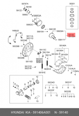 Деталь 591406A001 HYUNDAI KIA