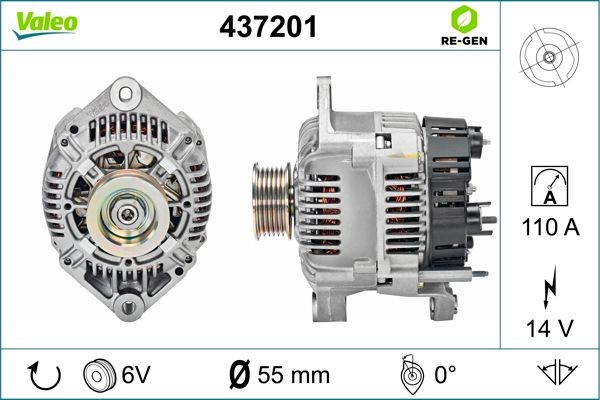 Генератор 437201 VALEO PHC