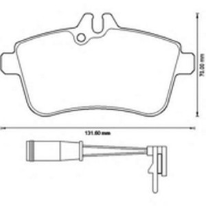 Комплект тормозных колодок, диско 573230B BENDIX JURID