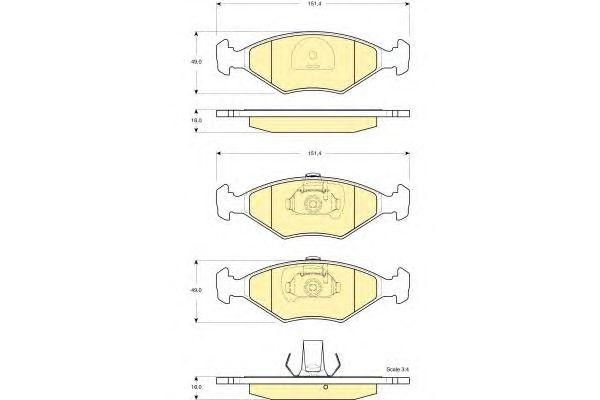 Комплект тормозных колодок, диско 6115332 GIRLING