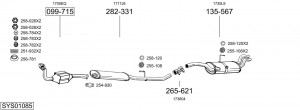 Глушитель выхлопных газов конечный 288897 BOSAL