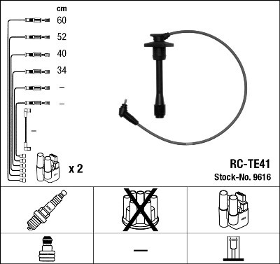 Ккомплект проводов зажигания RCTE41 NGK NTK
