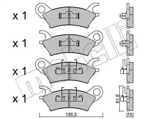 Комплект тормозных колодок, диско 22-0469-0 METELLI