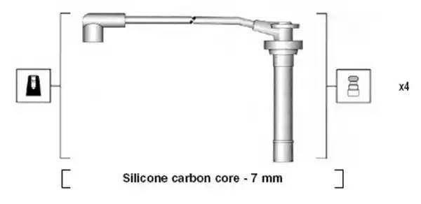 Ккомплект проводов зажигания 941295050854 MAGNETI MARELLI